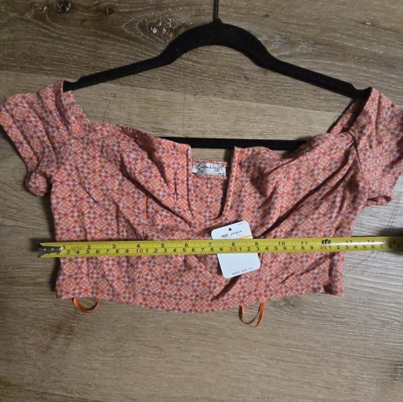 FP Movement by Free People Red Patterned Crop Top - Picture 5 of 6